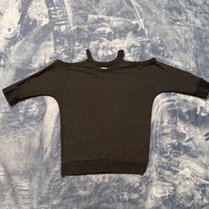 Jessica Simpson Black Cold Shoulder Top